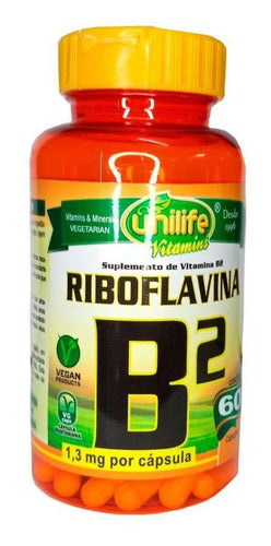 Vitamina B2 ( Riboflavina ) - 60 Cápsulas 500mg - Unilife