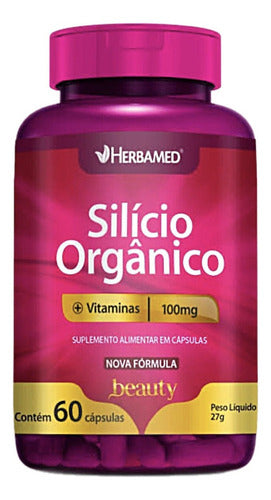 Silício Orgânico + Vitaminas - 60 Cápsulas - Herbamed Sabor Sem sabor