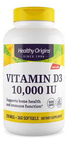 Vitamina D3 10000 Ui 360 Caps Healthy Origins