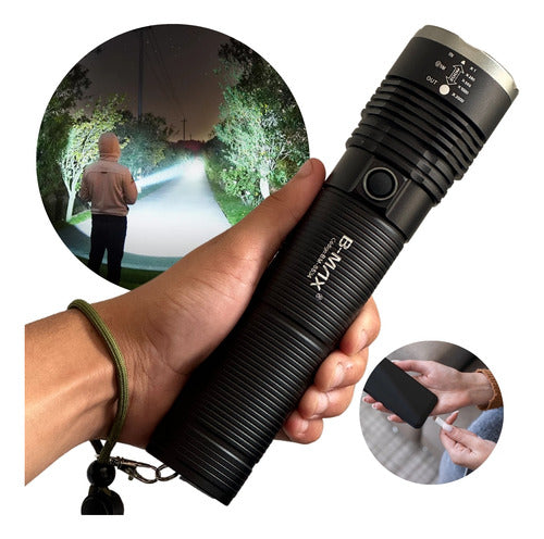 Lanterna Led Tática Mais Forte Do Mundo 2km Militar Potente