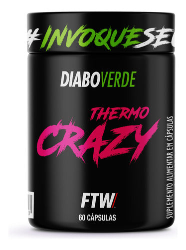 Termogênico Thermo Crazy Pote 60 cáps FTW - DIABO VERDE