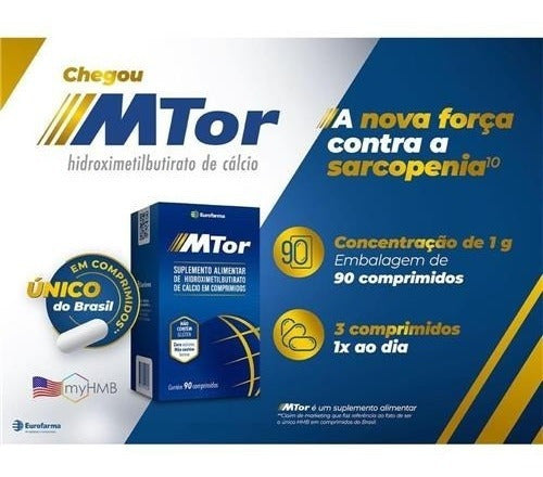 Eurofarma Laboratórios Hidroximetilbutirato de Cálcio Mtor Muscular 90 Comp