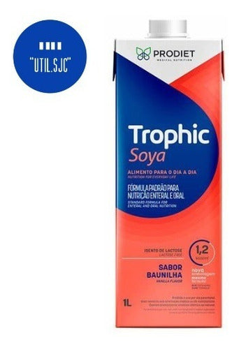 Caixa Com 6 Unidades Trophic Soya 1L Prodiet Sabor Baunilha