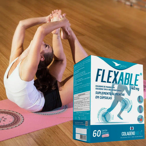 Kit 3 Colágeno Tipo 2 Flexable Global Suplementos 60 Caps