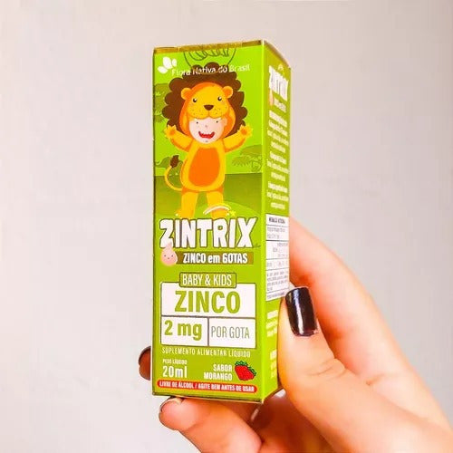 Zintrix (zinco Infantil Em Gotas) 20ml - Flora Nativa Sabor Morango