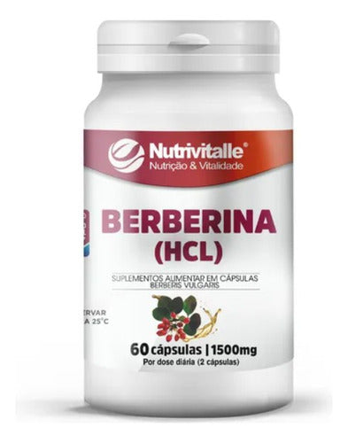 Berberina Hcl 1.500mg 60 Capulas - Nutrivitalle