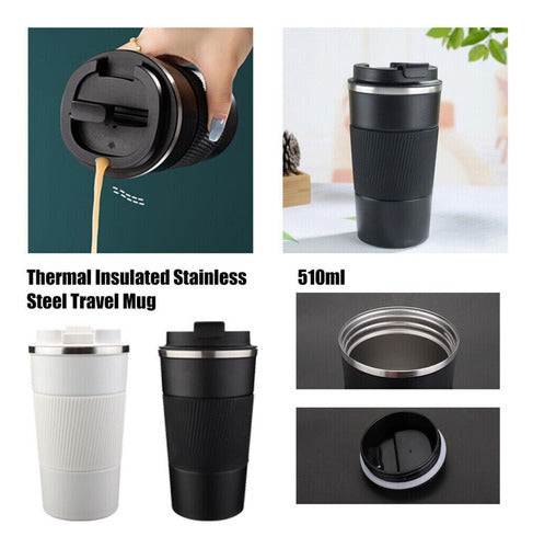 Copo Caneca Tampa Infusor Isolamento Térmico 510ml Com Tampa