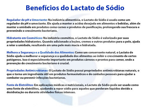 Lactato De Sódio 60% - 1kg