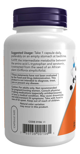 Now Foods 5 Htp 100mg 120 Capsulas Sabor Sem sabor
