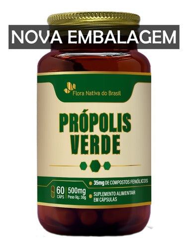 Própolis Verde 60 Cápsulas 500mg - Flora Nativa