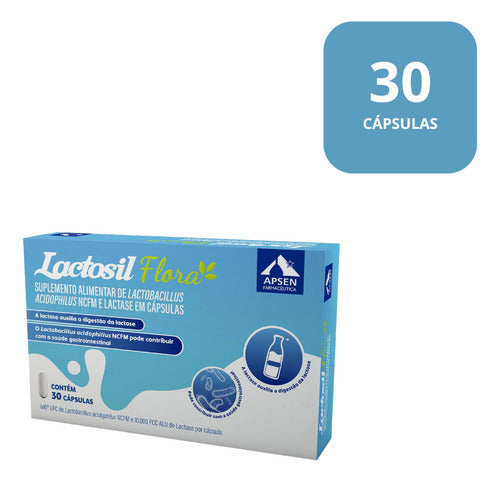 Lactosil Flora Com 30 Caps - Apsen Sabor Sem sabor