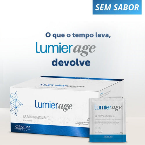 Lumier age colágeno Genom pó com 30 sachês sem sabor