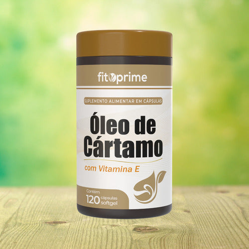 Óleo De Cártamo 1000mg Com Vitamina E 120cps Fitoprime Sabor Neutro