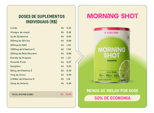 Morning Shot Limão 144g Sublyme