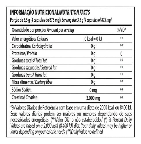 Creatina Em Cápsulas Hardcore 120 Caps Integralmedica Sabor Sabor Sem sabor
