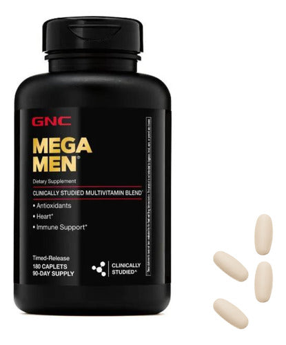 Suplemento Multivitamínico Mega Men GNC Pote com 180 Cápsulas