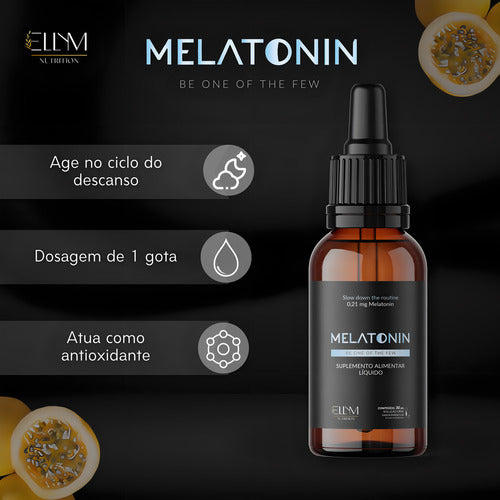 Melatonina Em Gotas Maracujá Ellym Nutrition Kit 3un 30ml