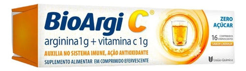 Bioargi C Vitamina C 1g + Arginina 1g 16 Comp. Efervecente Sabor Laranja