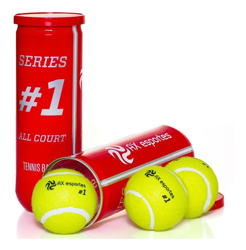 Pack C/ 10 Tubos De Tênis Premium Ax Esportes Tubo Com 3