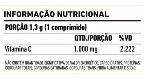 Vitamina C 1000mg Fdc 100 Comprimidos Sabor Não aplica