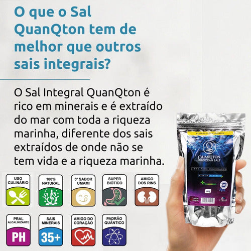 Sal Marinho Integral Moído Natural 2kg Quanqton Ocen Salt