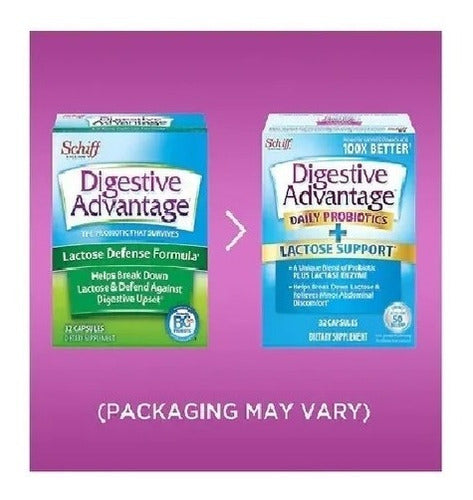 Digestive Advantage 96caps Enzima Para Intolerância Lactose