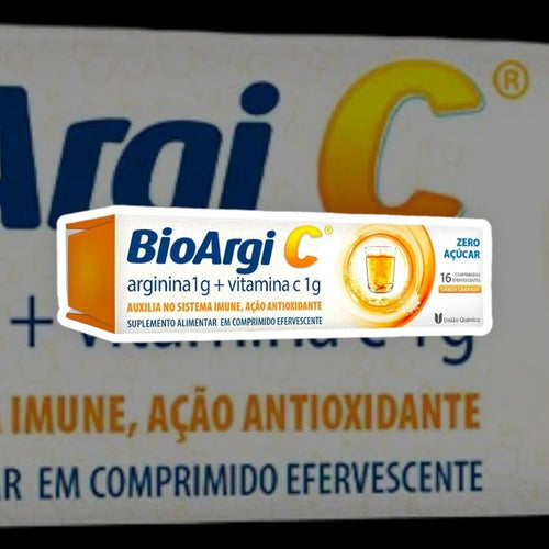 Bioargi C Vitamina C 1g + Arginina 1g 16 Comp. Efervecente Sabor Laranja