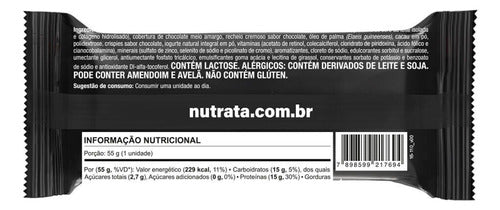 Barras De Proteína Yopro 12 Unidades 55g Whey Bar - Nutrata Sabor Chocolate