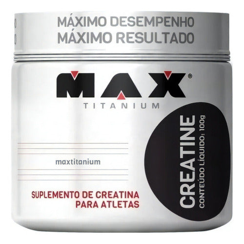 Creatina Monohidratada (100g) - 100% Pura - Max Titanium Sabor Without flavor