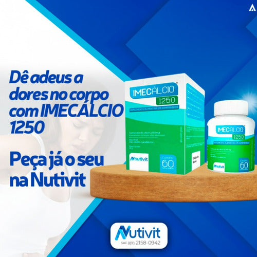 Carbonato De Cálcio Imecalcio 1250mg 60cpr Calcio Elementar Sabor Sem Sabor
