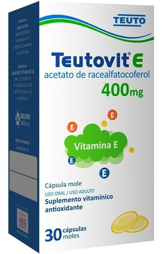Teutovlt E 400mg Com 30 Cápsulas Moles