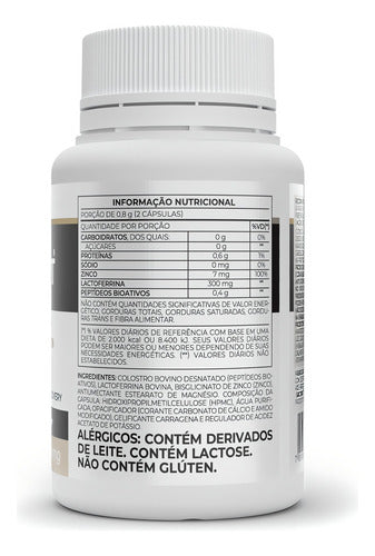 Colosfort Lactoferrin Plus 400mg (30 Caps) Vitafor Sabor Sem sabor