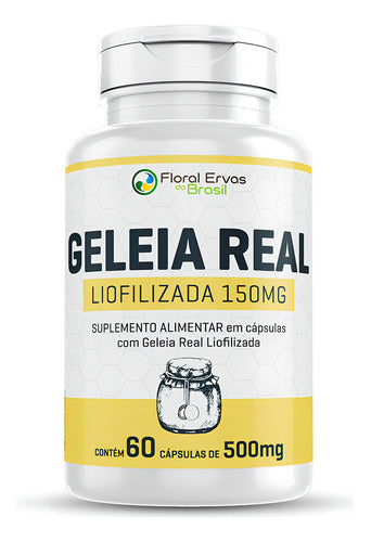 Suplemento Geleia Real Liofilizada 60 Caps 500 Mg - Floral Ervas do Brasil