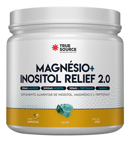 True Magnésio + Inositol Relief 375g - True Source Sabor Maracujá 2.0