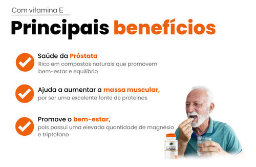 Óleo De Semente De Abóbora + Vitamina E 120caps