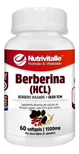 Berberina Hcl 1.500mg 60 Capulas - Nutrivitalle
