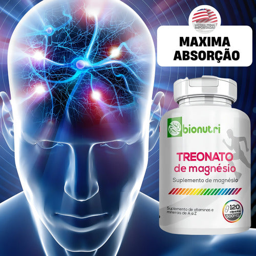 Suplemento alimentar 3un da treonina em cápsulas Formula Avançada Bionutri