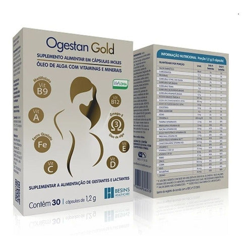 Ogestan Gold Suplemento C/ Vitaminas E Minerais C/30 Caps!!! Sabor Sem sabor