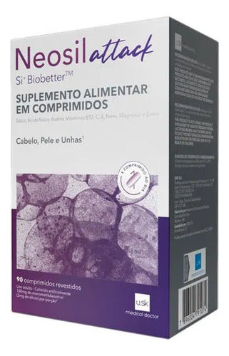 Neosil Attack Cabelo, Pele E Unhas 90 Comprimidos Sabor Sem sabor
