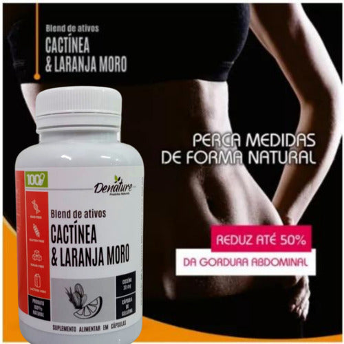 Morosil Laranja Moro + Cactinea 500mg 100 Cáps Cada Denature Sabor Natural
