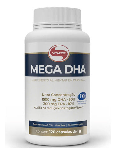 Kit 2 Mega Dha 1500mg Dha E 300mg Epa (120 Caps) - Vitafor