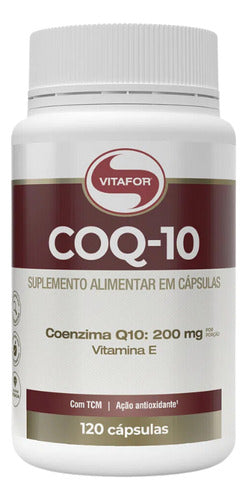 Coenzima Q10 Coq10 200mg + Vitamina E 120 Cápsulas