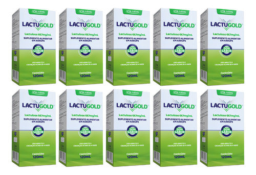 Kit 10x Lactugold 120ml (lactulose) - Arte Nativa Sabor Sem Sabor