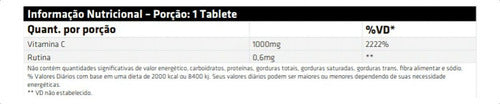 Vitamina C 1000mg Rutina 0,6mg Performance Nutrition 100tab