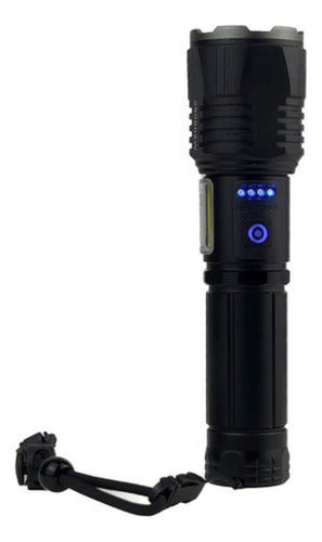 Lanterna Led Recarregável Usb Tática Profissional Com Zoom B-max