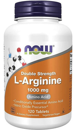 L-arginine 1000mg 120 Tabs Arginina Força Dupla - Now Foods