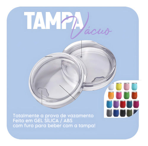 Kit 2 Copo Térmico Aço Inox Cuia Cerveja Vinho Bebida Suco