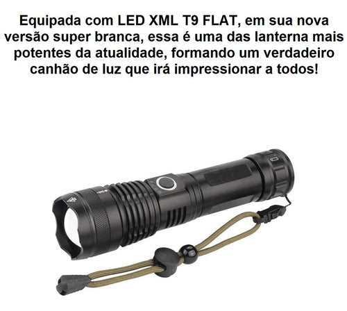 Lanterna LED XML T9 Ultra Potente 1 Ano garantia