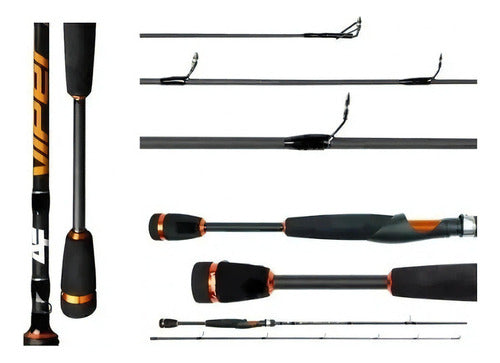Vara Albatroz Carretilha Viper 1 C602 1,80m 8-17lb 2 Partes