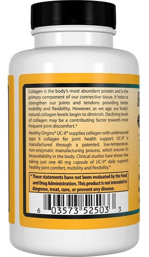 Colágeno Uc-ii Healthy Origins 40mg 120 Caps